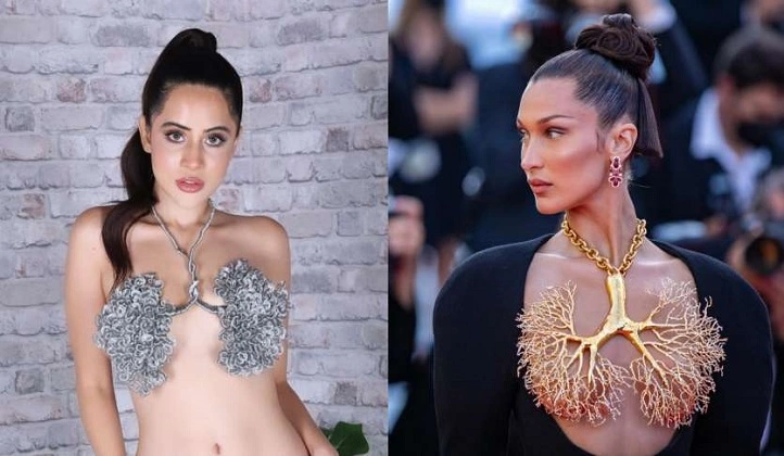 Urfi Javed copies Bella Hadid's Cannes look